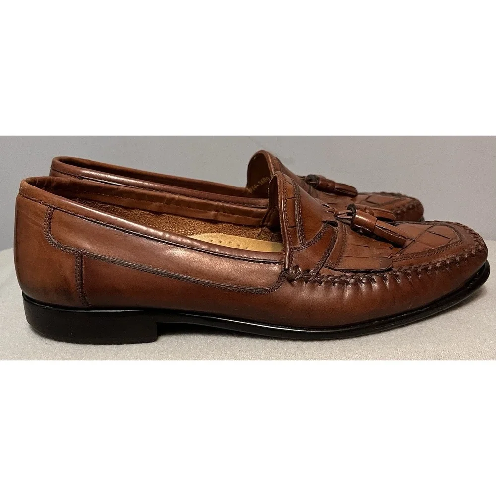 Giorgio Brutini Brown Leather Tassel Loafers